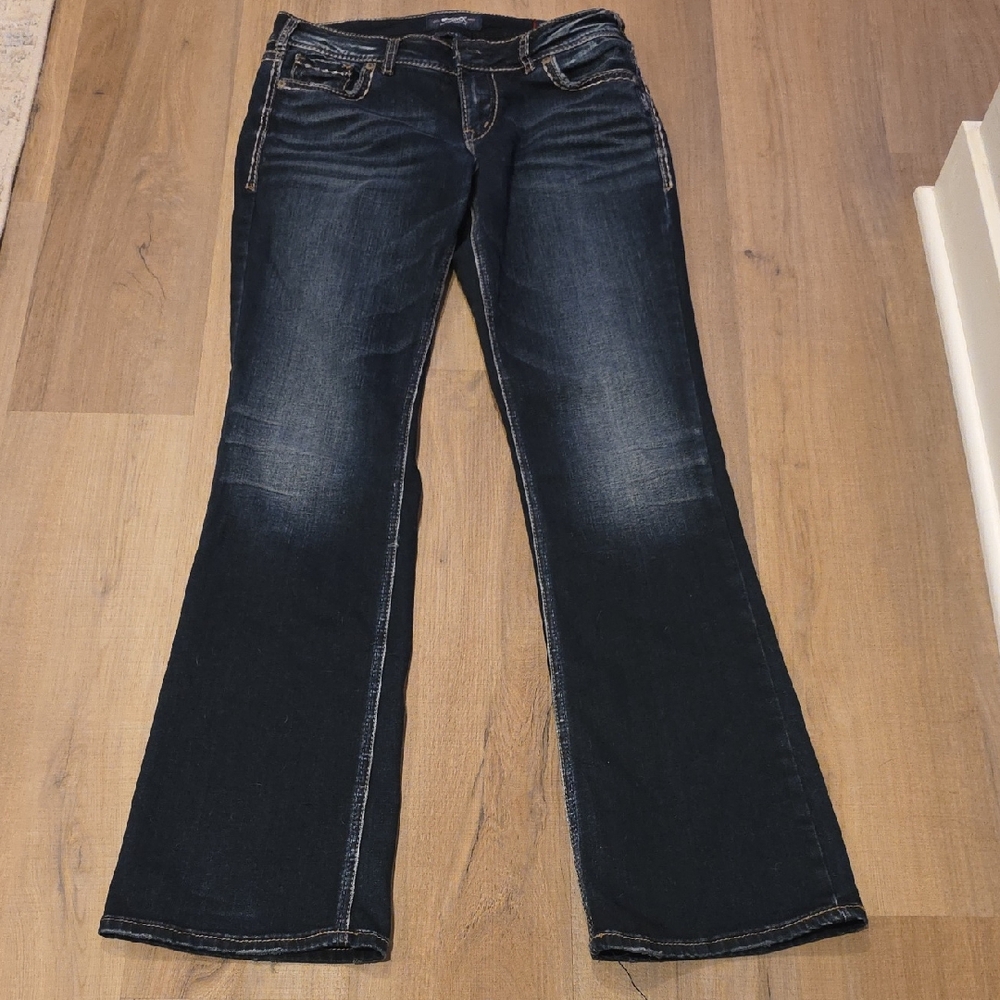 Fluide Dark Blue Flare Jeans